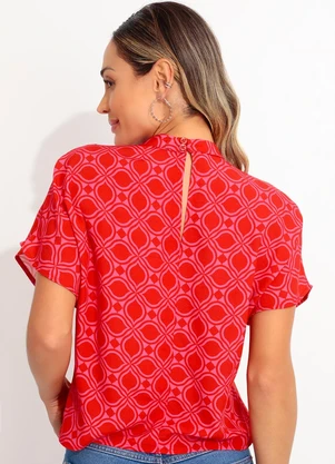 Colcci - Blusa Estampada Vermelho - COLCCI