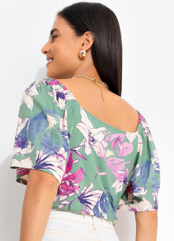 Quintess - Blusa Floral Artístico em Malha de Viscose 2