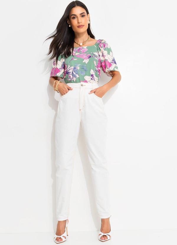 Quintess - Blusa Floral Artístico em Malha de Viscose 3
