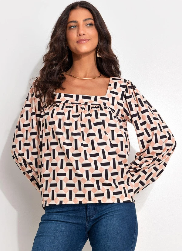 Quintess - Blusa Gravataria em Malha Fria