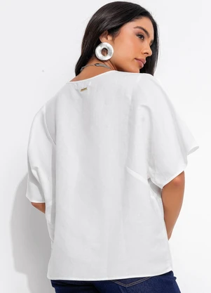 Colcci - Blusa Linho Off White - COLCCI