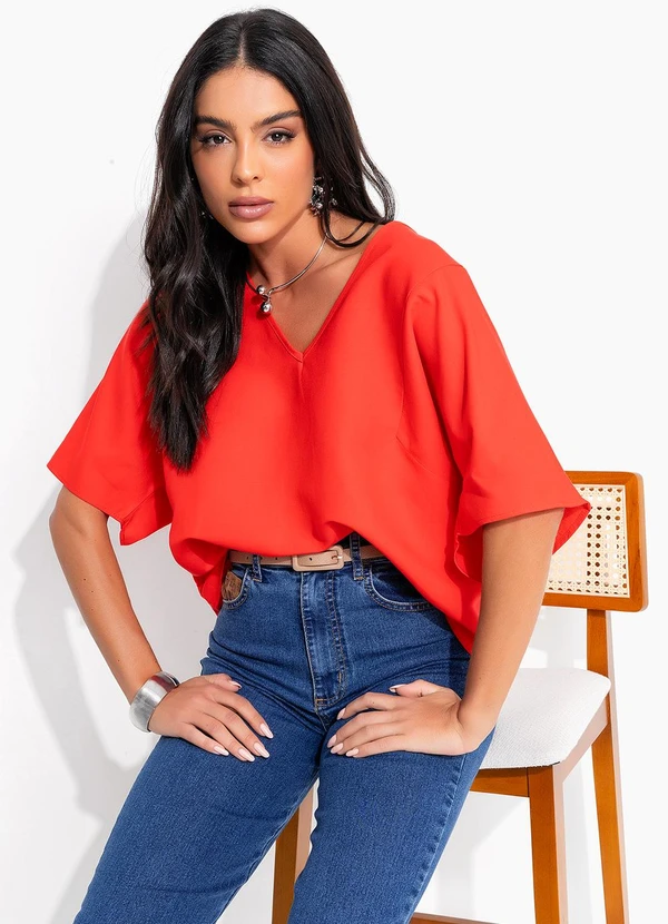 Colcci - Blusa Linho Vermelho 6