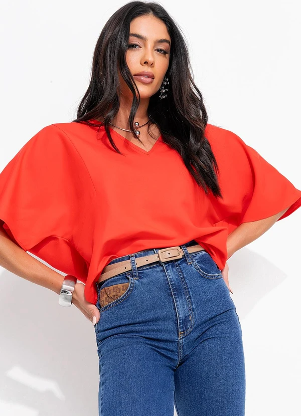 Colcci - Blusa Linho Vermelho 7