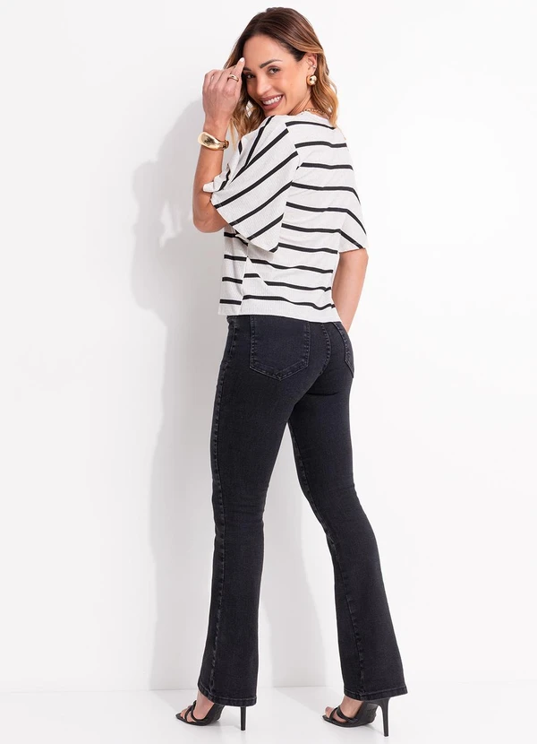 Bimini - Blusa Listrada Bege 5