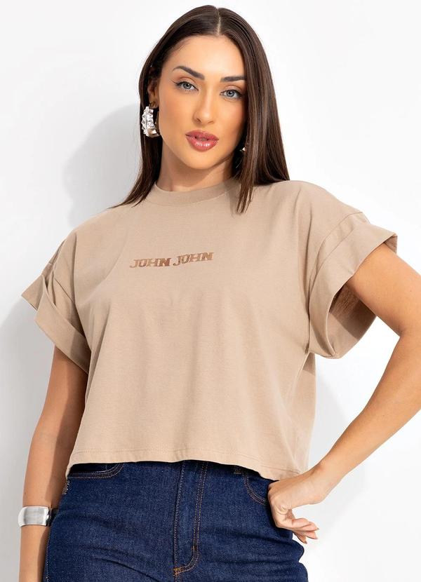 John John - Blusa Manga Curta Bege