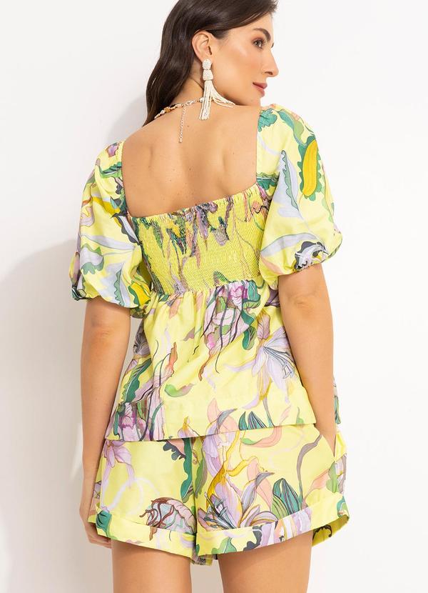 Farm - Blusa Mangas Amarelo 4