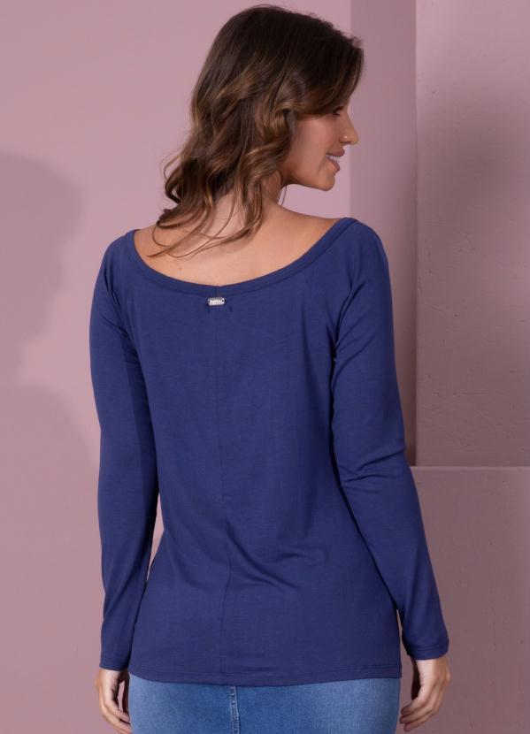 Outlet - Blusa Marinho Ombro a Ombro 2
