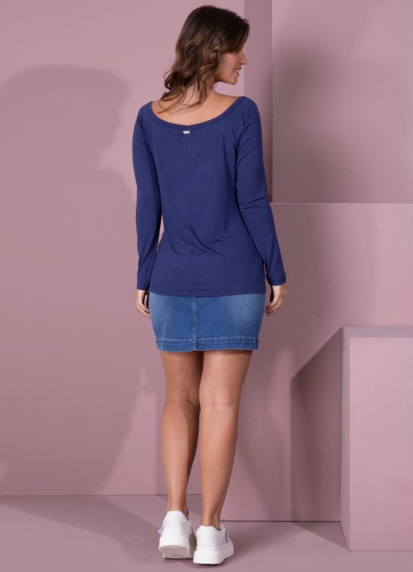 Outlet - Blusa Marinho Ombro a Ombro 4