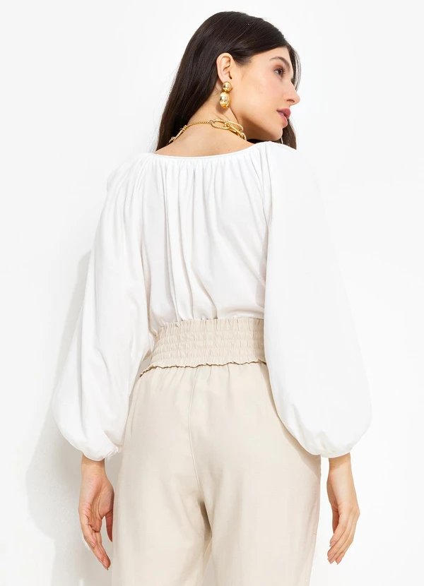 You Premium - Blusa Ml Ray Off White 2