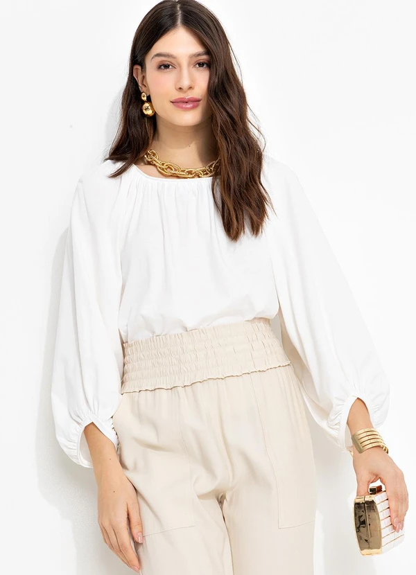 You Premium - Blusa Ml Ray Off White 7