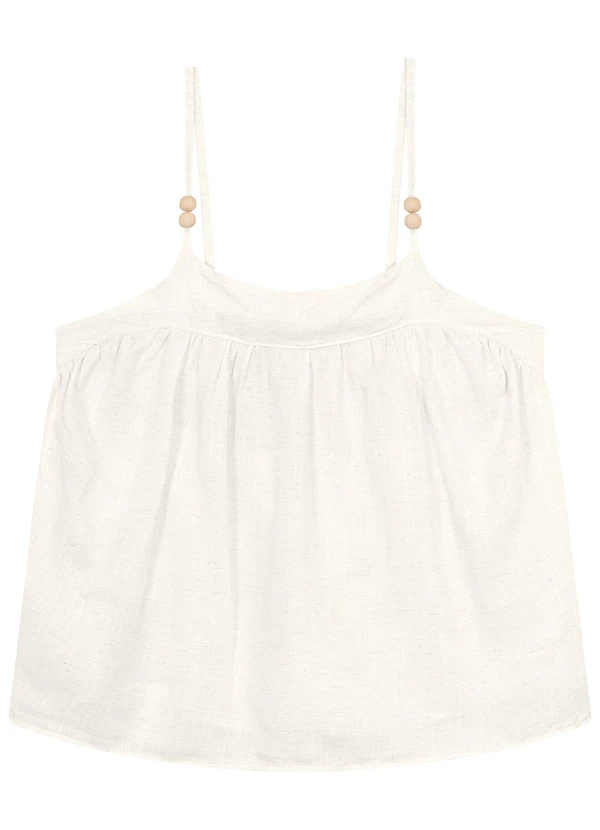 Malwee - Blusa Off White Bata com Amarração 3