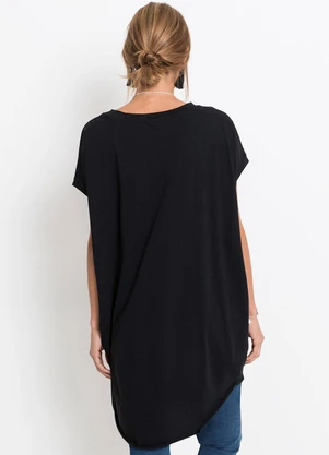 bonprix - Blusa Preta em Moletinho - BONPRIX