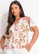 Blusa Selva Colorida em Malha Texturizada