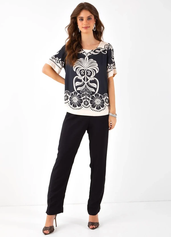 Farm - Blusa Splendor Tropical Preto 3