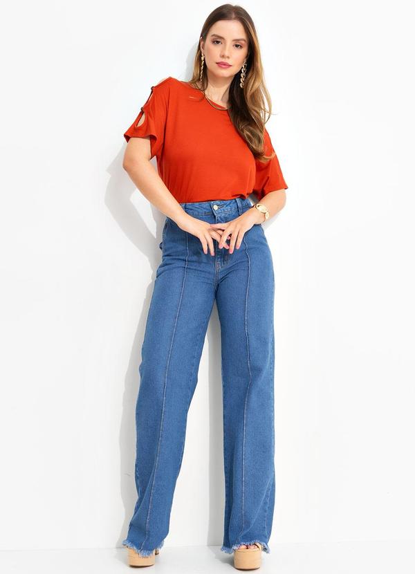 Quintess - Blusa Terracota em Malha de Viscose 3