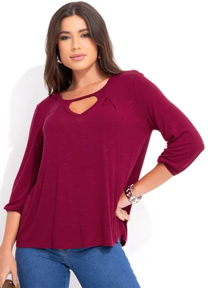 Bimini - Blusa Vermelho em Malha Flamê - BIMINI