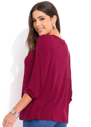Bimini - Blusa Vermelho em Malha Flamê - BIMINI