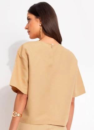 Colcci - Camiseta Viscolinho Bege - COLCCI