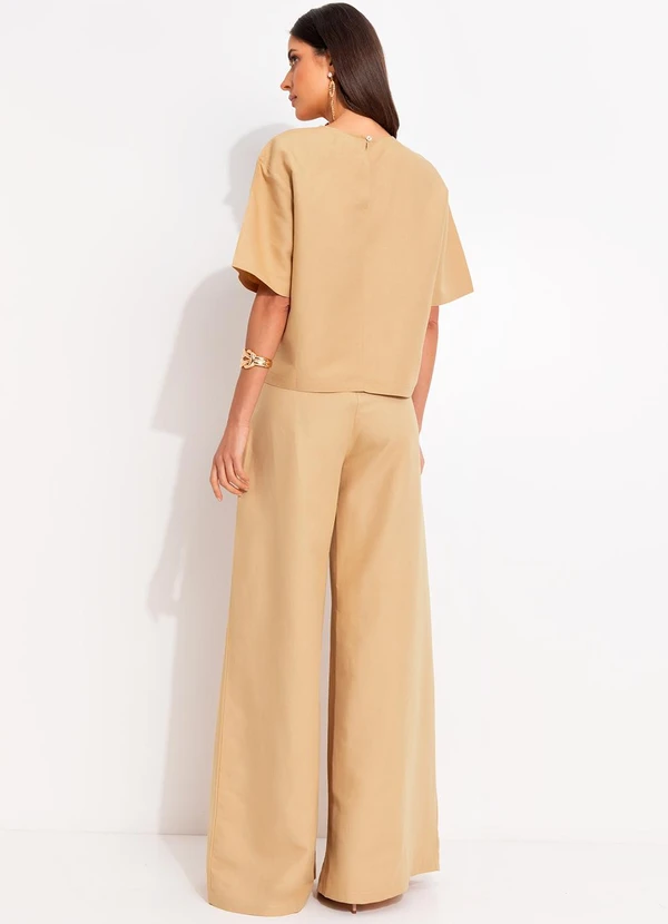 Colcci - Camiseta Viscolinho Bege 4