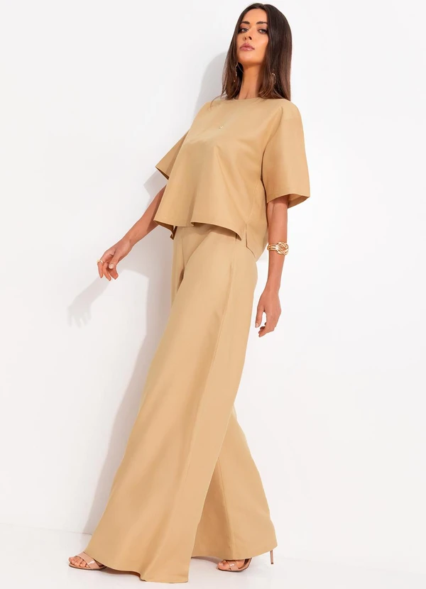 Colcci - Camiseta Viscolinho Bege 6