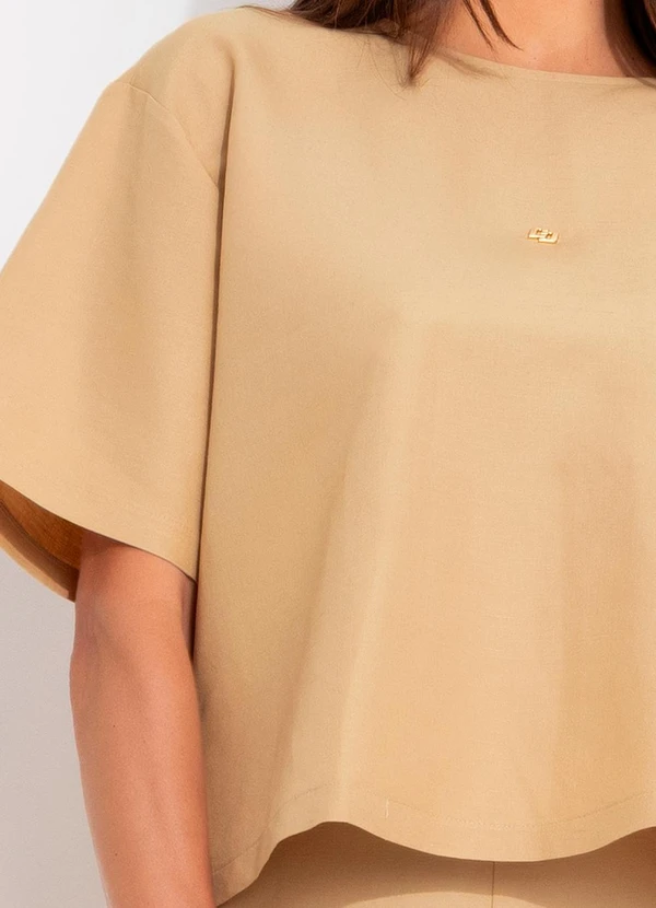 Colcci - Camiseta Viscolinho Bege 7