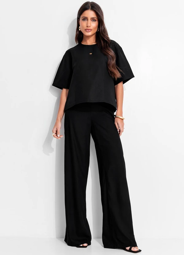 Colcci - Camiseta Viscolinho Preto 3