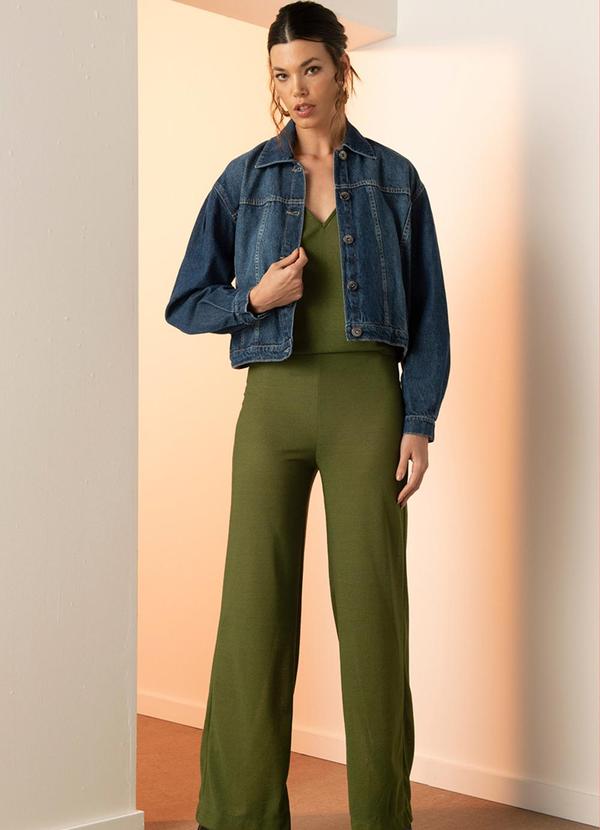 Linzzi - Jaqueta Oversized em Jeans Azul Escuro 2