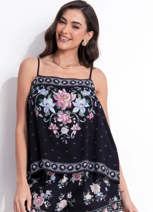 Farm - Regata Flor de Outono Preto - FARM