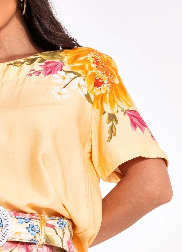 Farm - T-Shirt Floral Mari Amarelo 6
