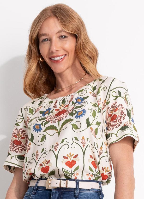 Farm - T-Shirt Jardim Beleza Bege