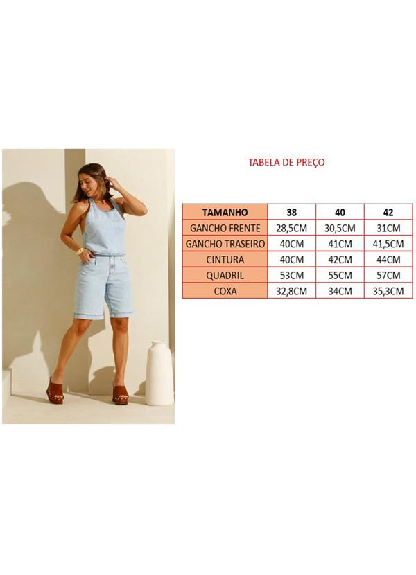Rafree - Berm Fem Jeans Nicolas Jeans Claro 5