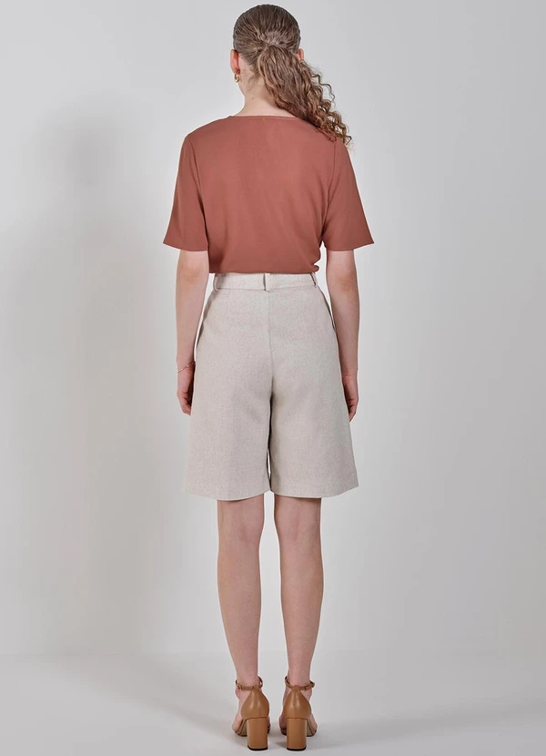 Principessa - Bermuda Alongada de Linho Antonita Cru 4