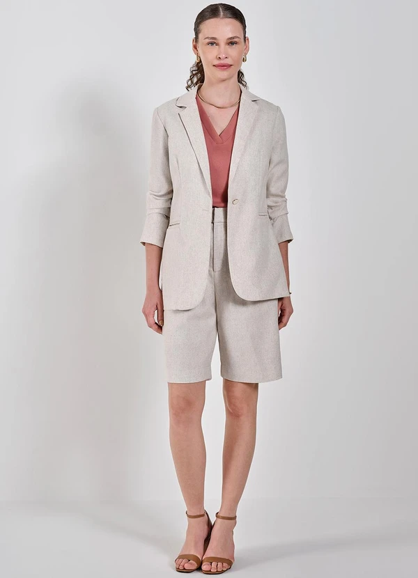 Principessa - Bermuda Alongada de Linho Antonita Cru 5