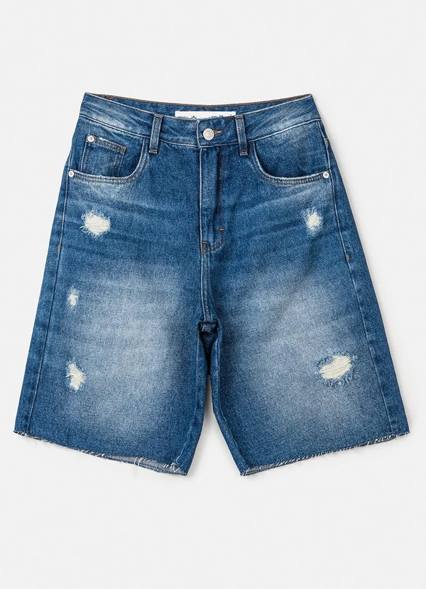Authoria - Bermuda Alongada Jeans Azul 2