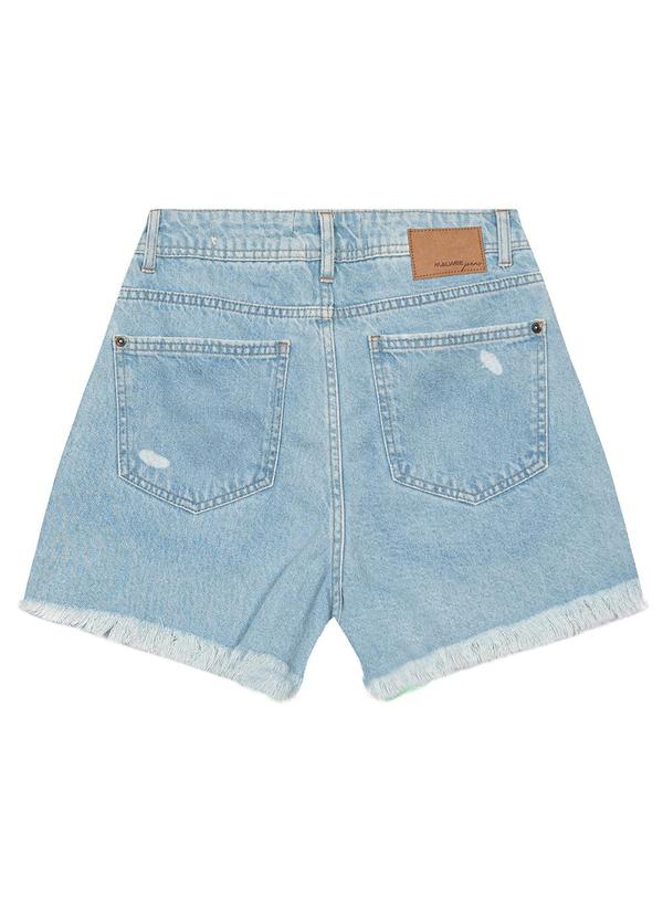 Malwee - Bermuda Azul Claro Boyfriend Jeans Feminina 6