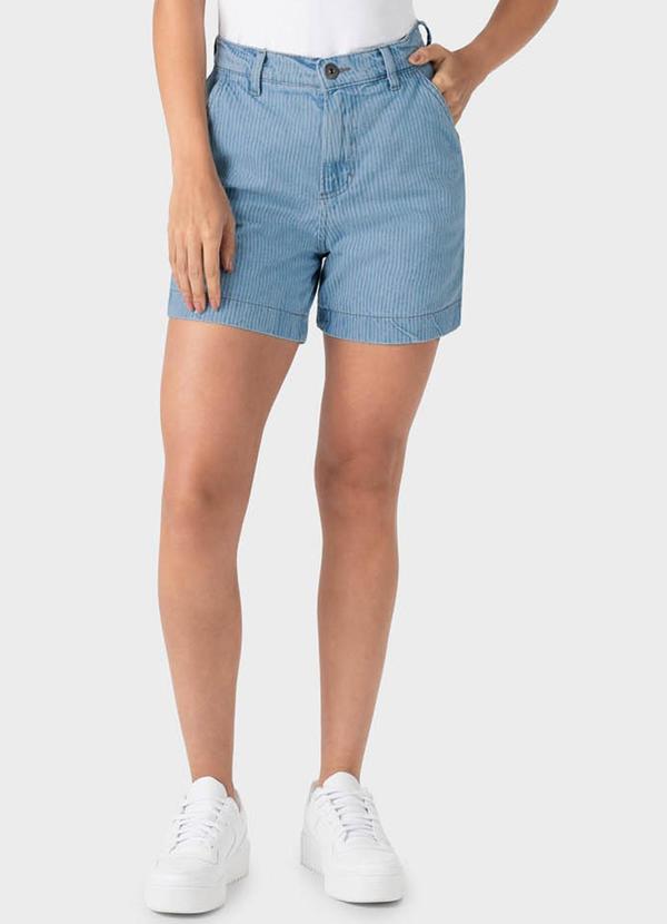 Malwee - Bermuda Azul Claro Feminina Mom Jeans