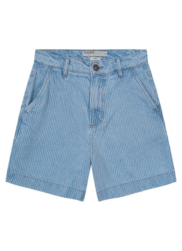 Malwee - Bermuda Azul Claro Feminina Mom Jeans 5