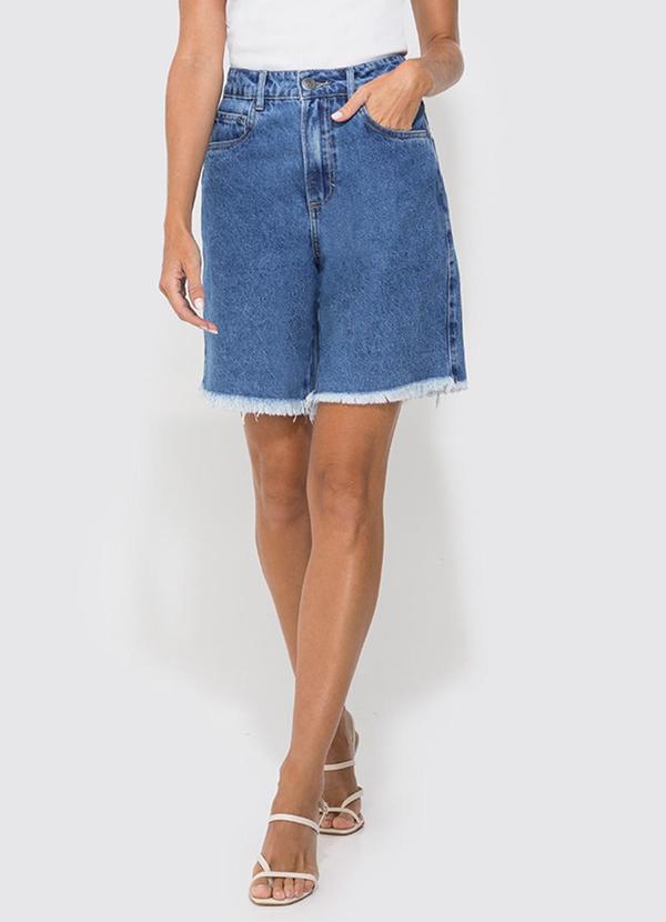 Enfim - Bermuda Azul Feminina Jorts Jeans