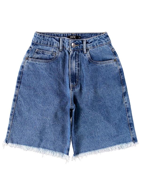 Enfim - Bermuda Azul Feminina Jorts Jeans 3