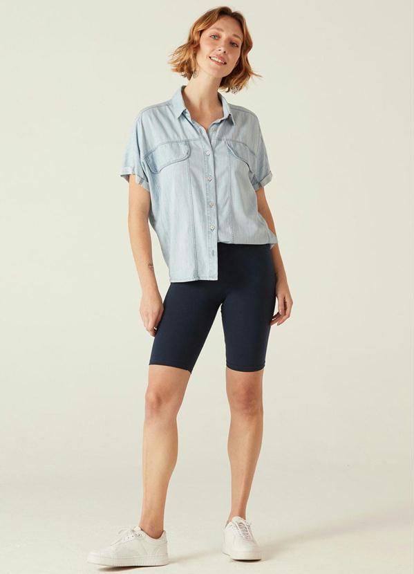 Malwee - Bermuda Azul Marinho em Cotton