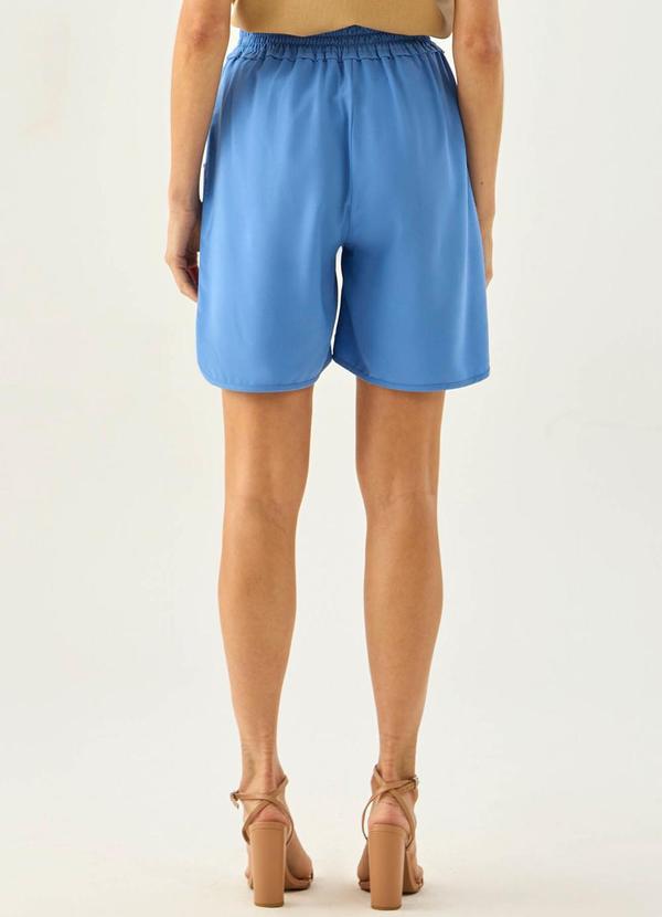 Carlota Costa - Bermuda Bolsos com Amarração Azul 2