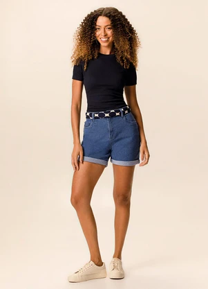 Malwee - Bermuda Boyfriend Jeans Azul Claro - MALWEE