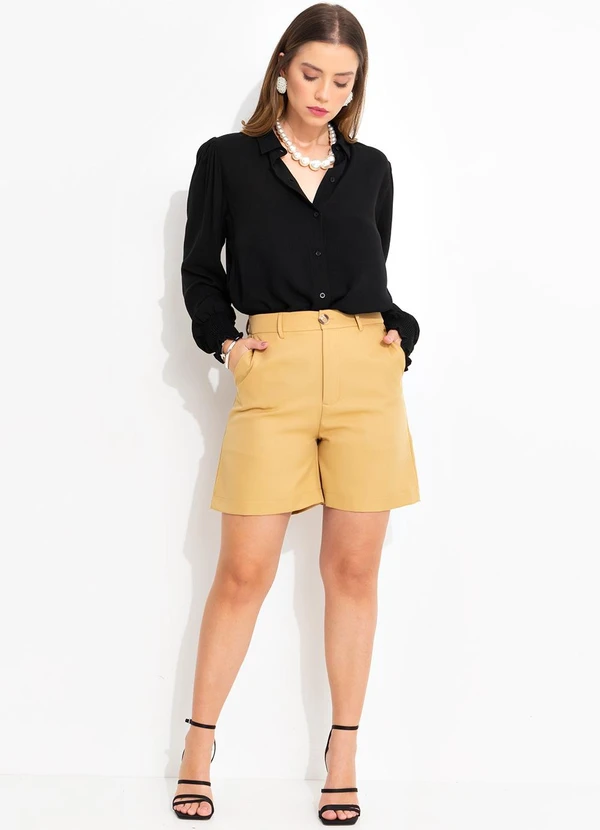 Quintess - Bermuda Caramelo em Alfaiataria 3