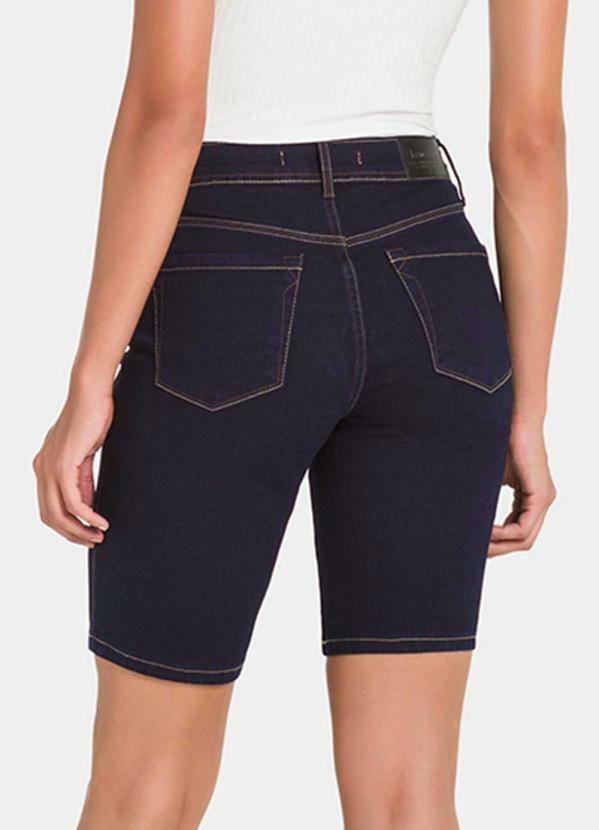 Lunender - Bermuda Ciclista Chapa Barriga Jeans Escuro 2