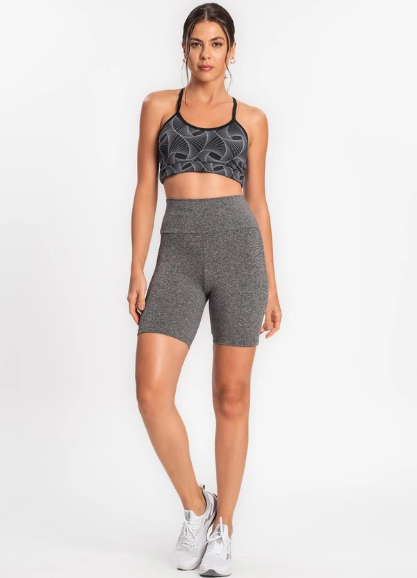 Rovitex - Bermuda Ciclista Feminina Básica Academia Cinza 3