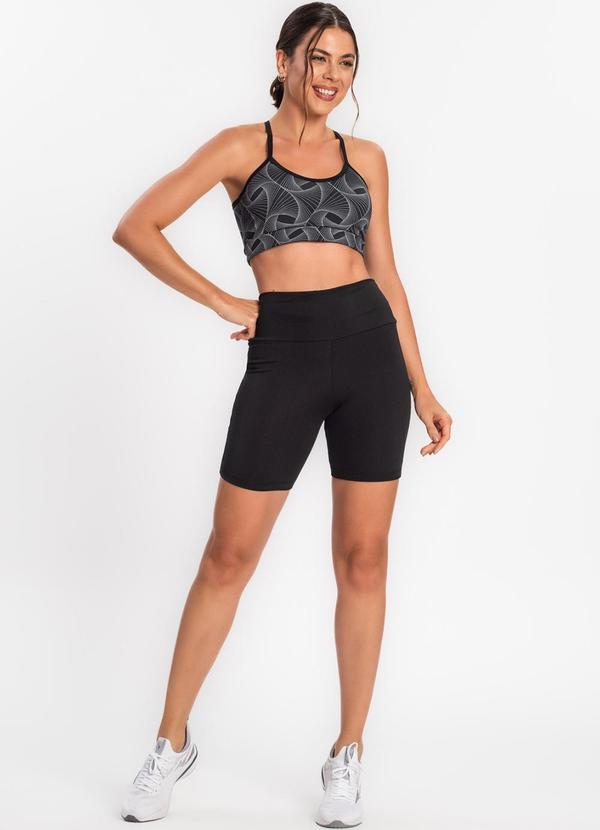 Rovitex - Bermuda Ciclista Feminina Básica Academia Preto 3