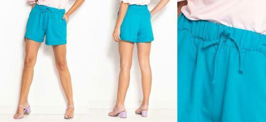 Bermuda com Amarrao Azul Turquesa