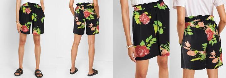 Bermuda com Elástico Floral Dark