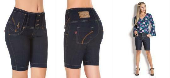 Bermuda Cs Largo Jeans Escuro