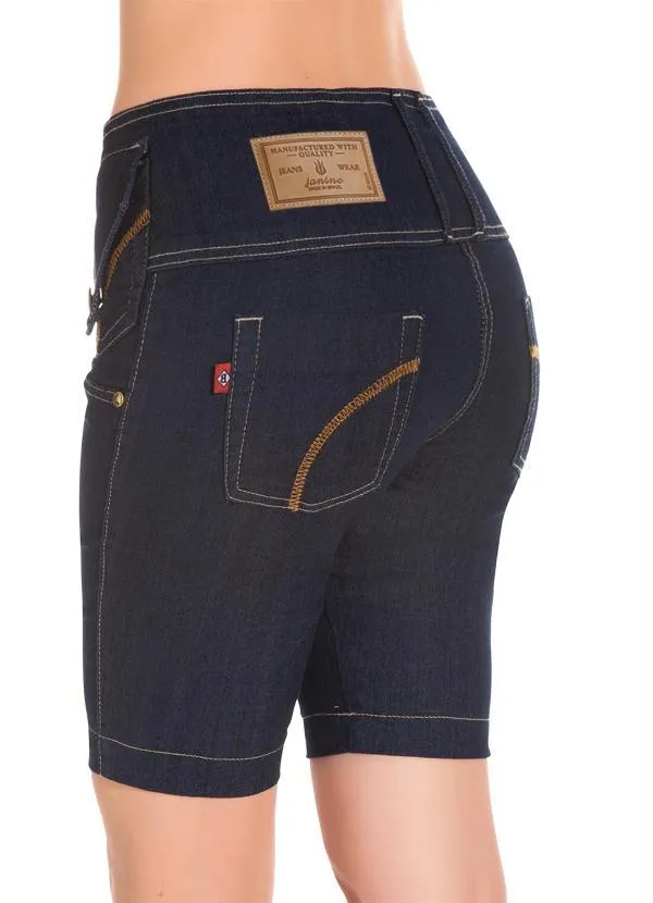 Rosalie - Bermuda Cós Largo Jeans Escuro 2